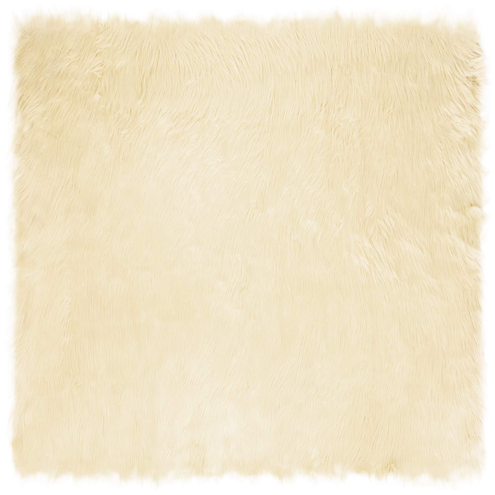Tappeto in finta TAFALLA Crema 120 x 120 cm Poliestere