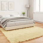 Tappeto in finta TAFALLA Crema 200 x 200 cm Poliestere