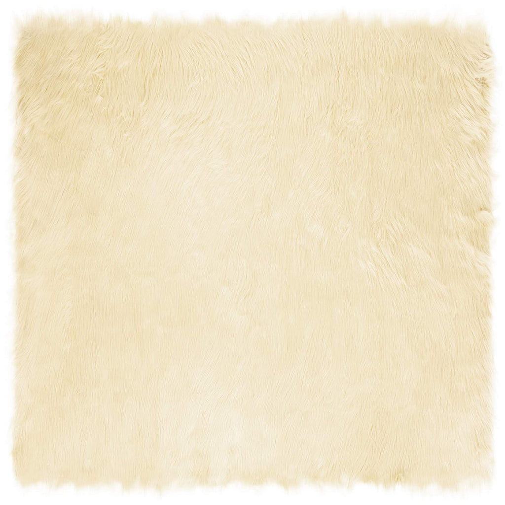Tappeto in finta TAFALLA Crema 200 x 200 cm Poliestere