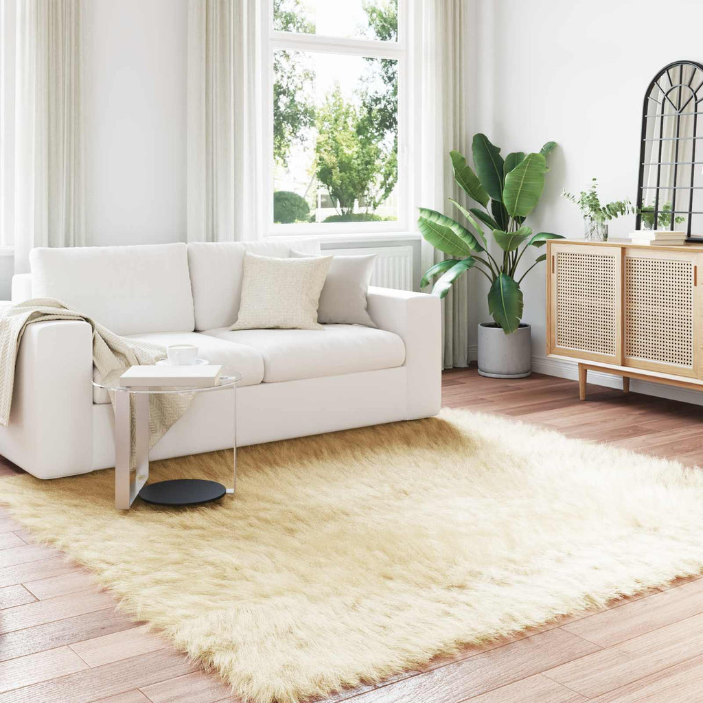 Tappeto in finta TAFALLA Crema 240 x 240 cm Poliestere