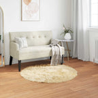 Tappeto in finta TAFALLA Crema Ø 80 cm Poliestere