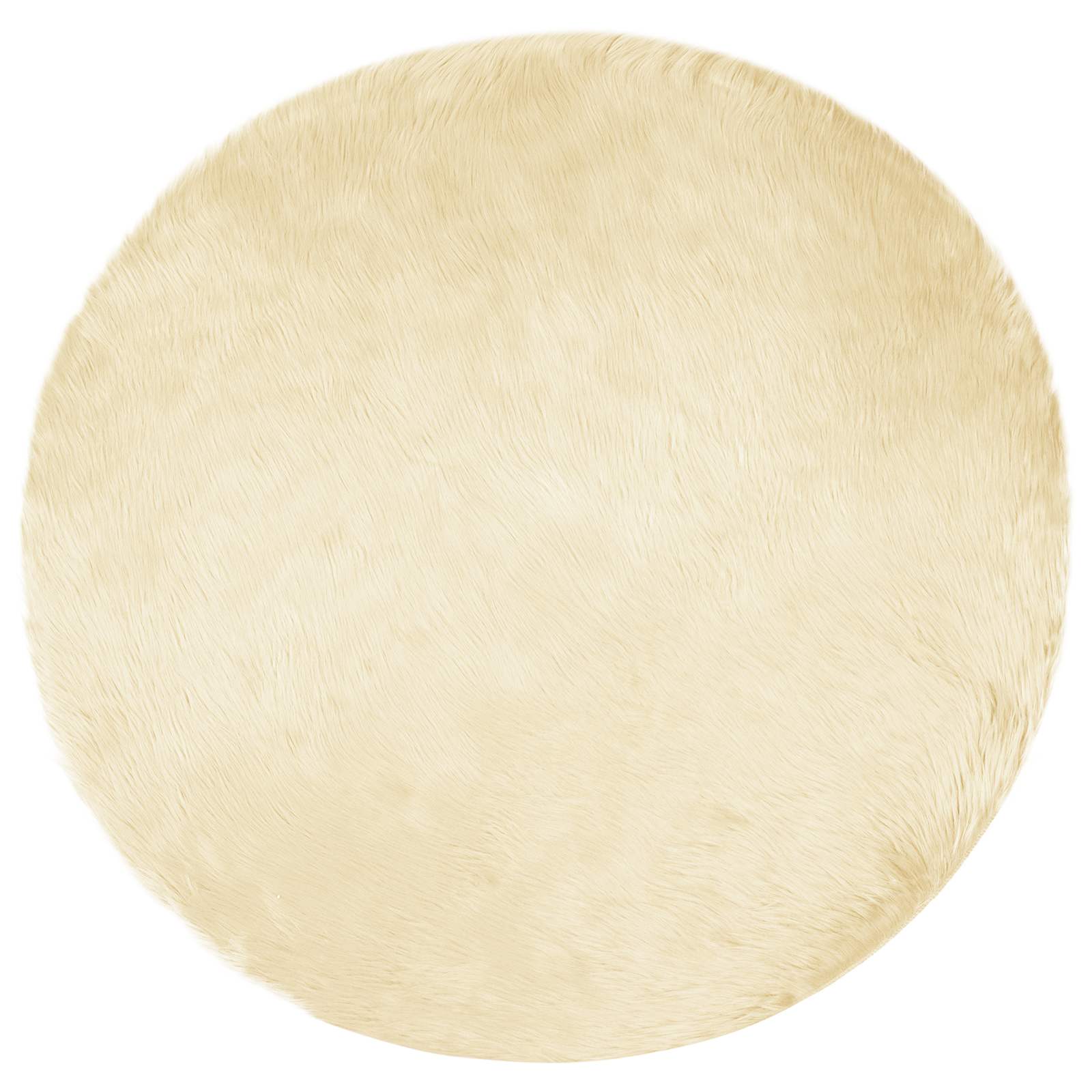 Tappeto in finta TAFALLA Crema Ø 80 cm Poliestere
