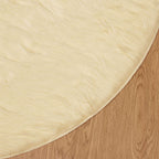 Tappeto in finta TAFALLA Crema Ø 120 cm Poliestere