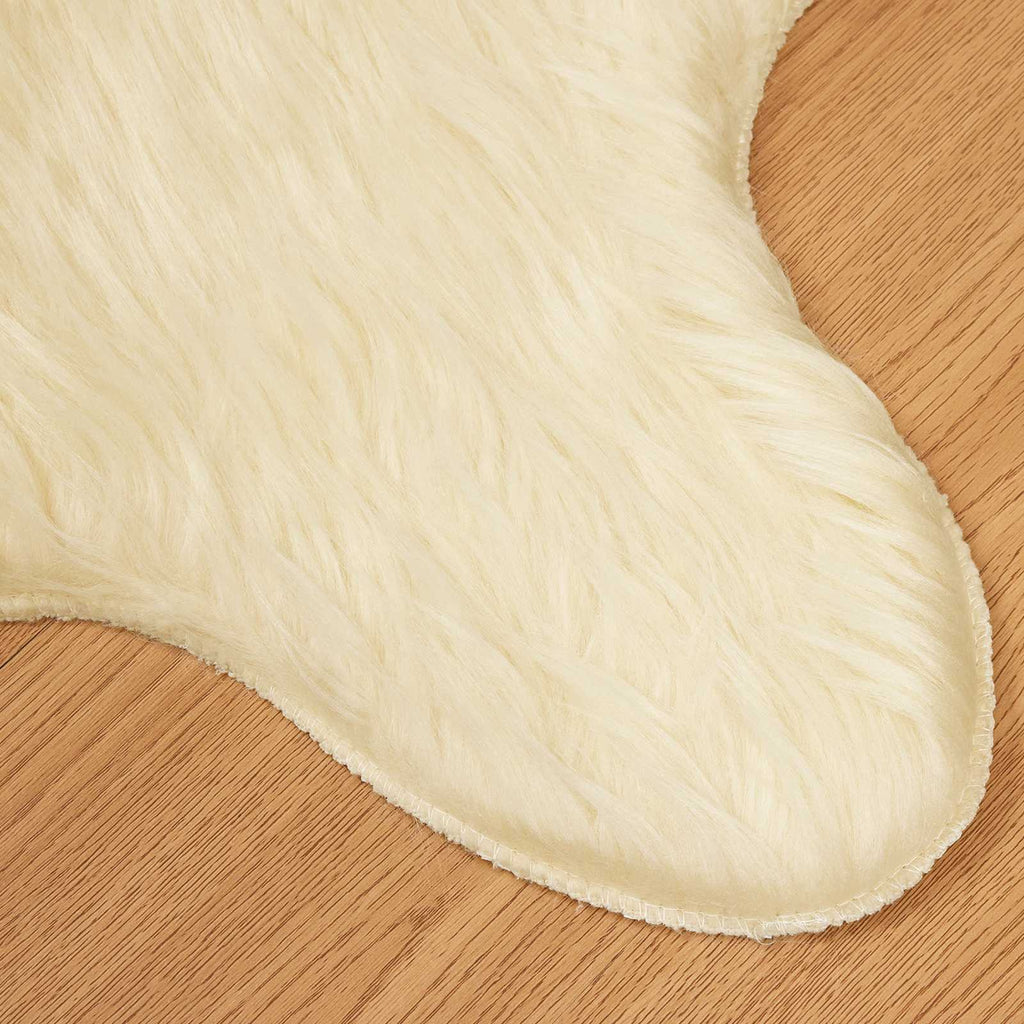Tappeto in finta TAFALLA Crema 50 x 80 cm Poliestere