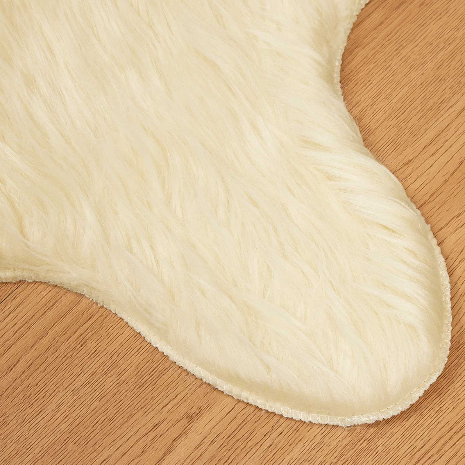 Tappeto in finta TAFALLA Crema 50 x 80 cm Poliestere