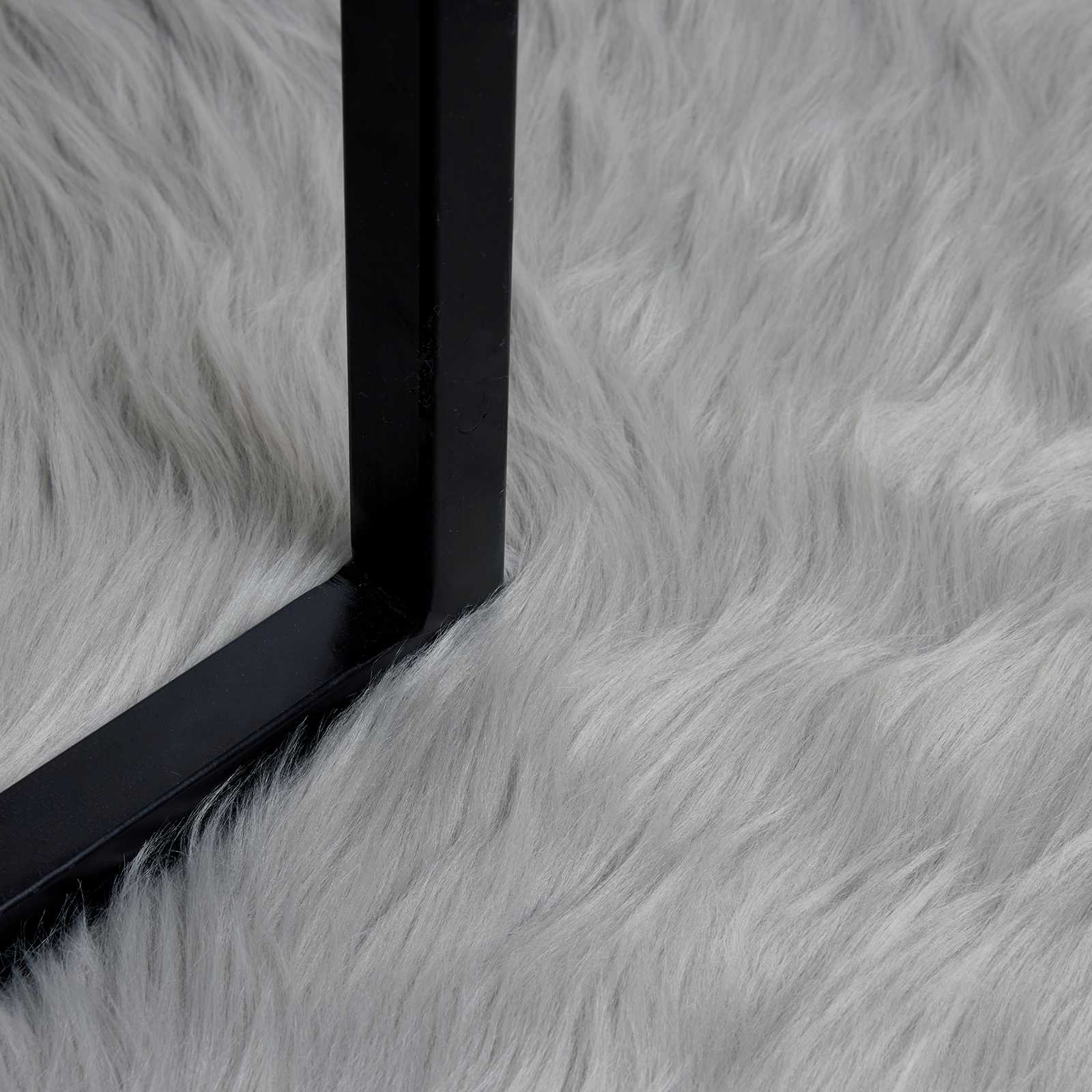 Tappeto in finta TAFALLA Grigio 100 x 200 cm Poliestere