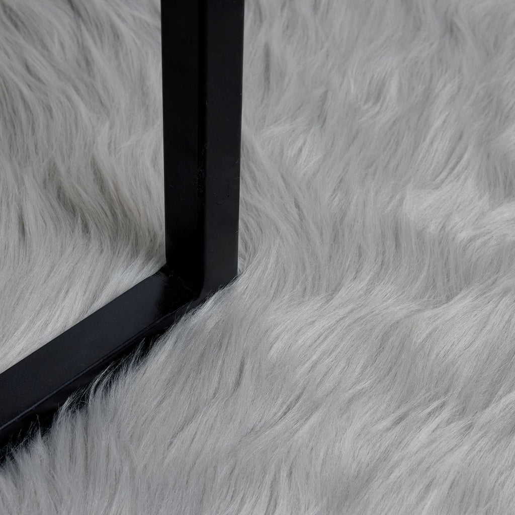 Tappeto in finta TAFALLA Grigio 120 x 170 cm Poliestere