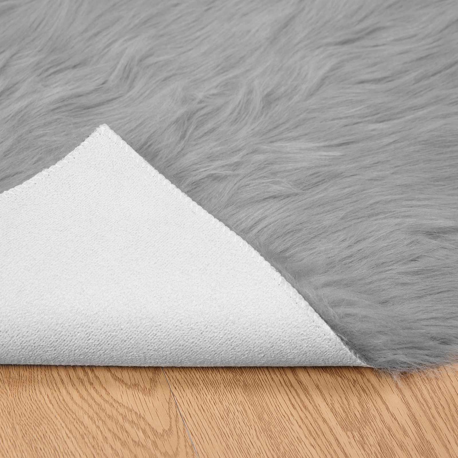Tappeto in finta TAFALLA Grigio 160 x 230 cm Poliestere