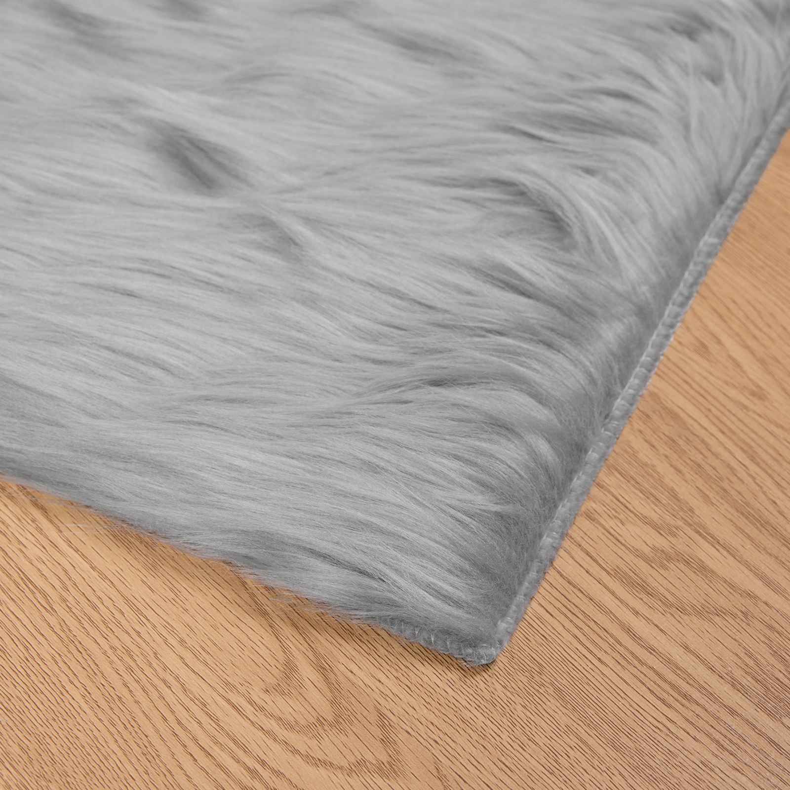 Tappeto in finta TAFALLA Grigio 120 x 120 cm Poliestere