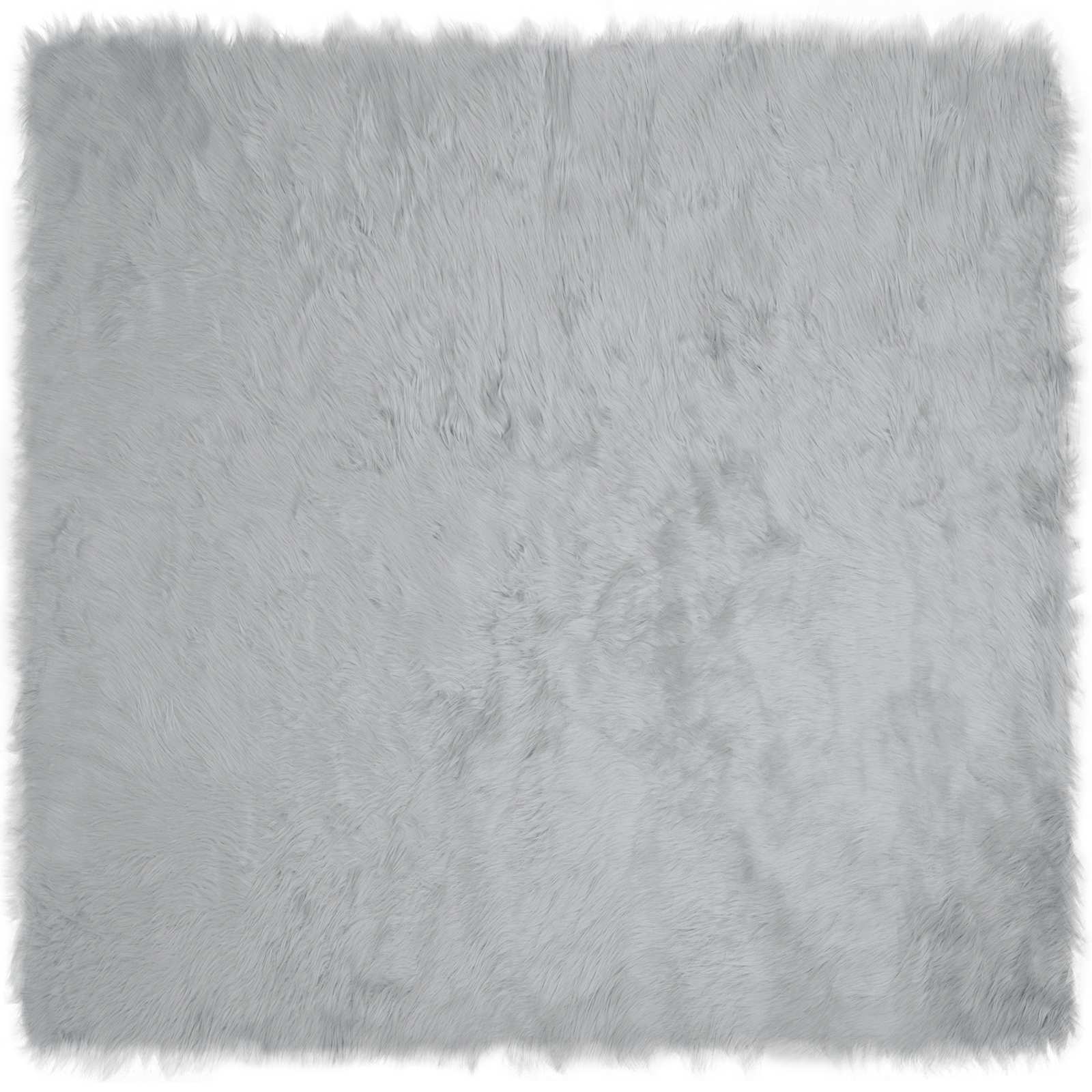 Tappeto in finta TAFALLA Grigio 160 x 160 cm Poliestere