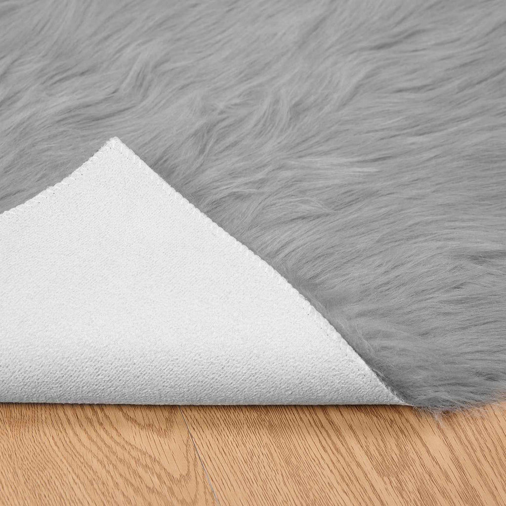 Tappeto in finta TAFALLA Grigio 240 x 240 cm Poliestere