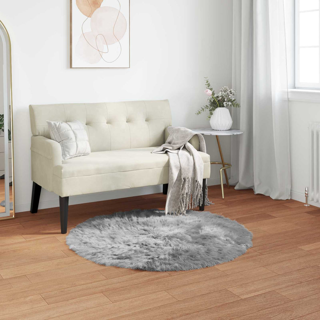 Tappeto in finta TAFALLA Grigio Ø 80 cm Poliestere