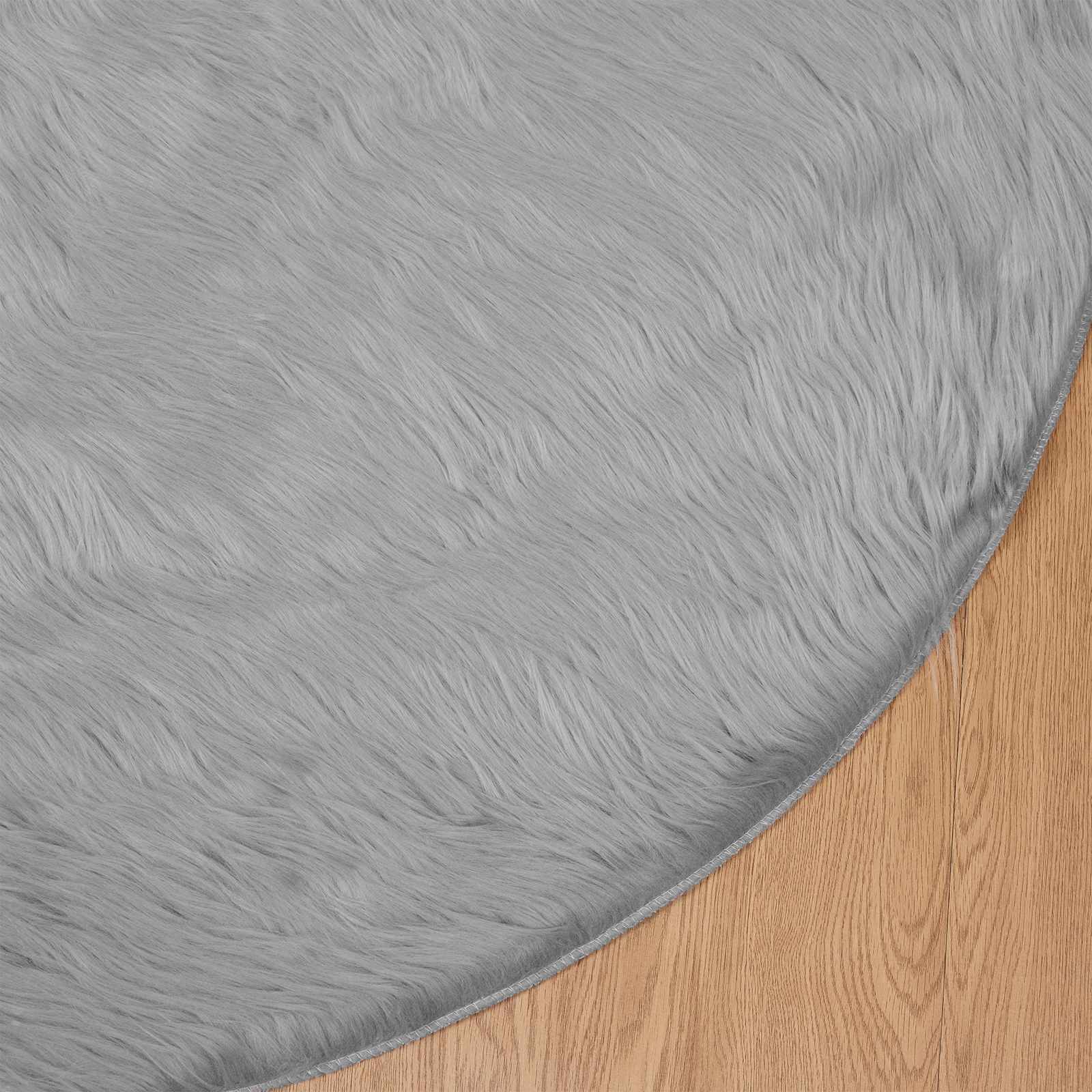 Tappeto in finta TAFALLA Grigio Ø 100 cm Poliestere