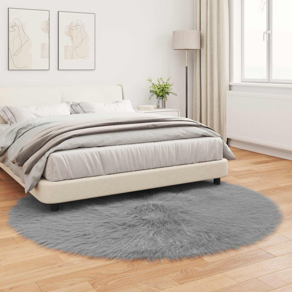 Tappeto in finta TAFALLA Grigio Ø 160 cm Poliestere