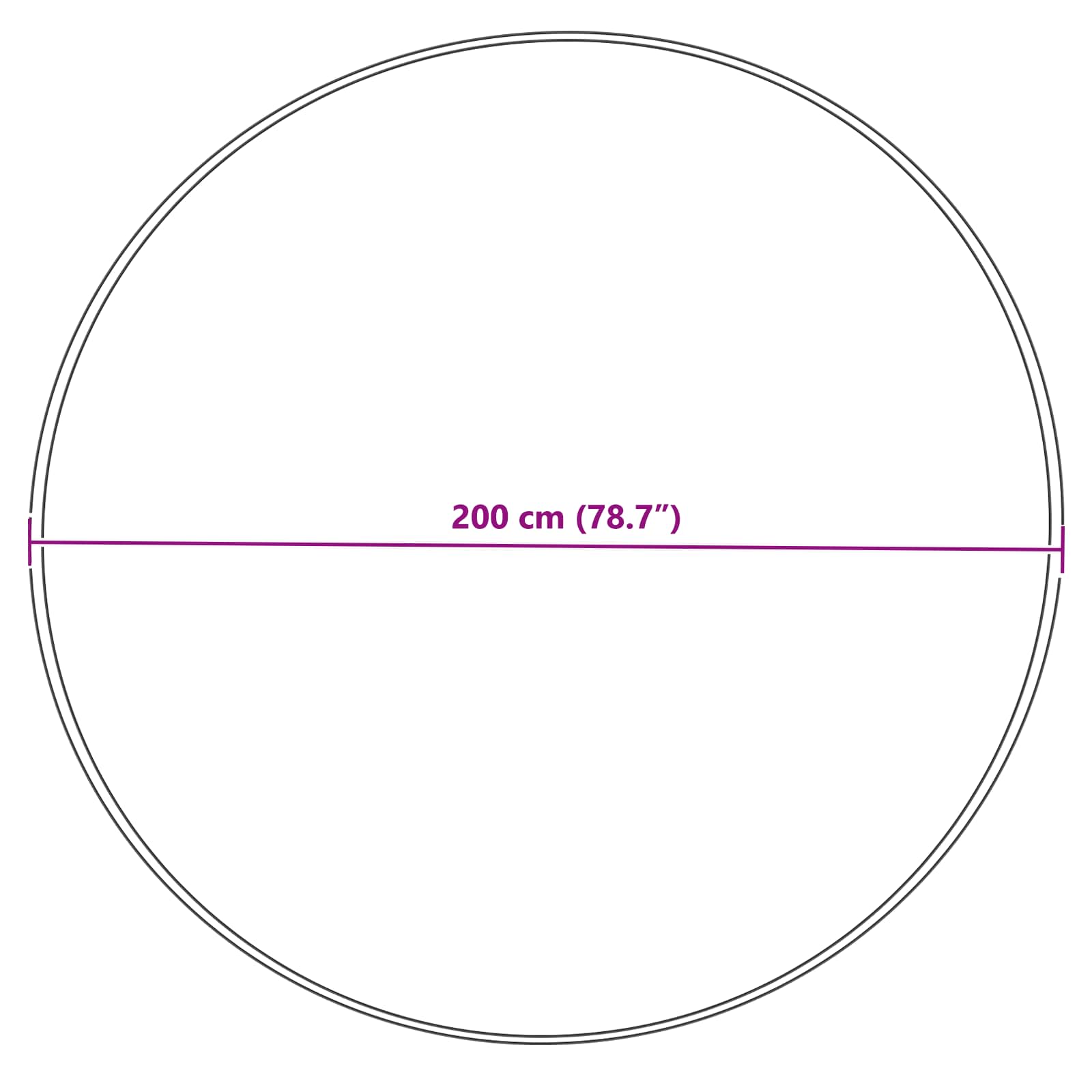 Tappeto in finta TAFALLA Grigio Ø 200 cm Poliestere