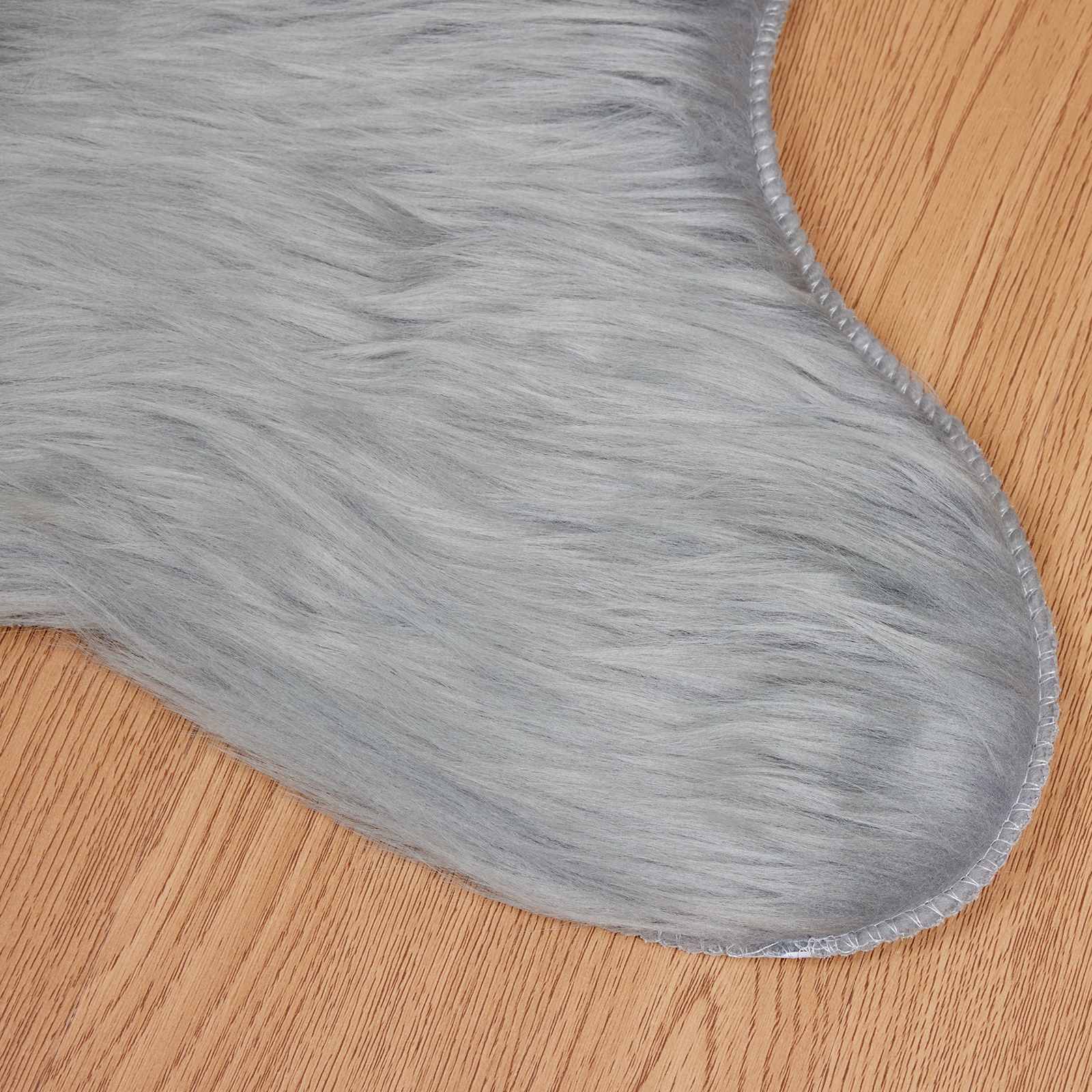 Tappeto in finta TAFALLA Grigio 80 x 120 cm Poliestere