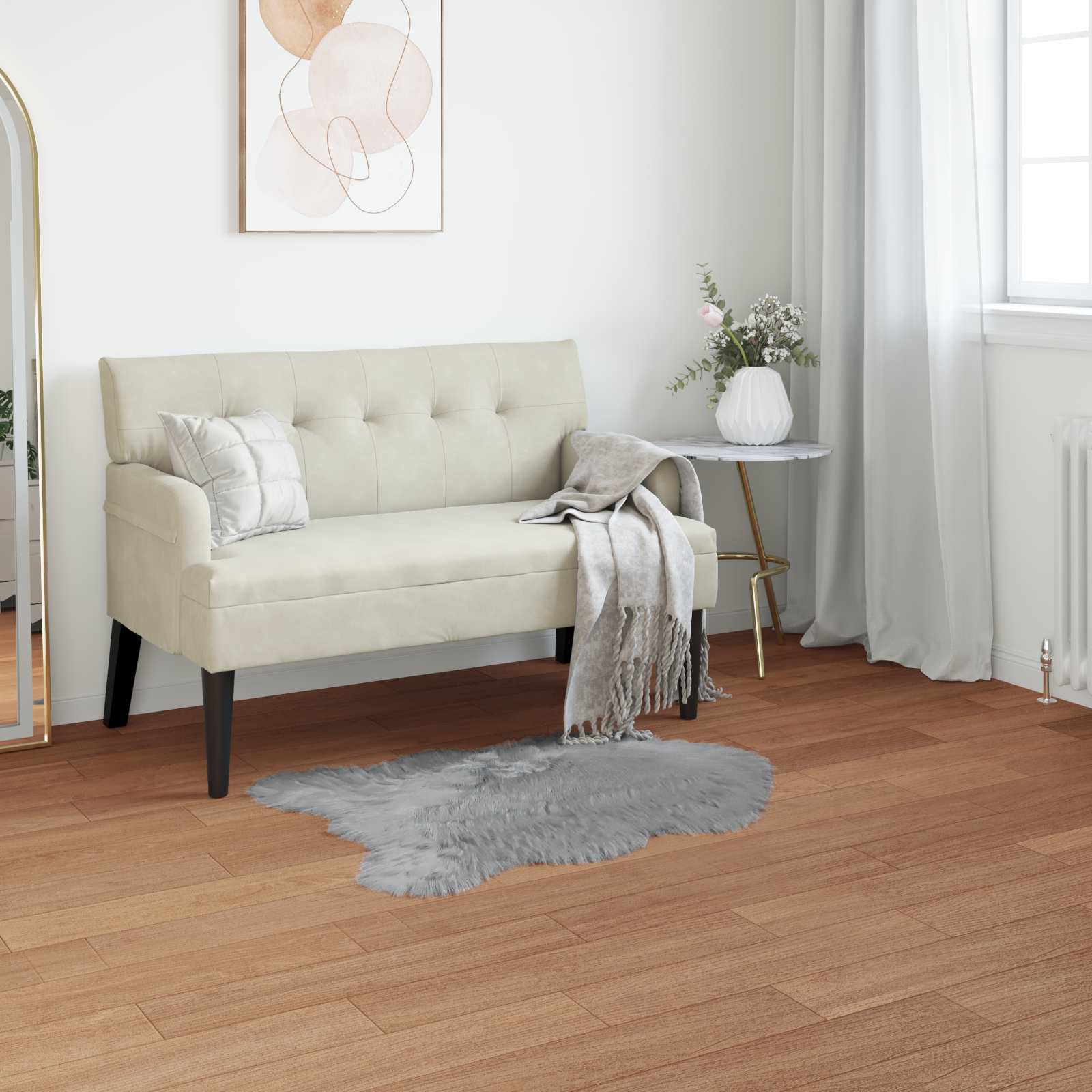 Tappeto in finta TAFALLA Grigio 80 x 120 cm Poliestere