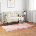 Tappeto in finta TAFALLA Rosa 60 x 110 cm Poliestere