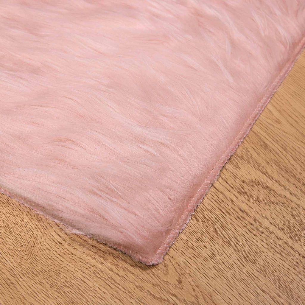 Tappeto in finta TAFALLA Rosa 80 x 200 cm Poliestere