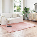 Tappeto in finta TAFALLA Rosa 140 x 200 cm Poliestere