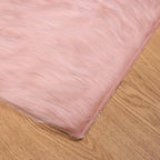 Tappeto in finta TAFALLA Rosa 120 x 120 cm Poliestere
