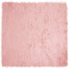 Tappeto in finta TAFALLA Rosa 160 x 160 cm Poliestere