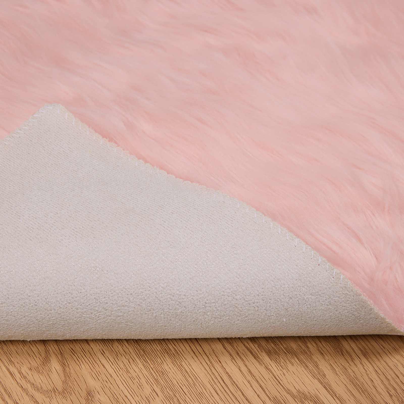 Tappeto in finta TAFALLA Rosa 200 x 200 cm Poliestere