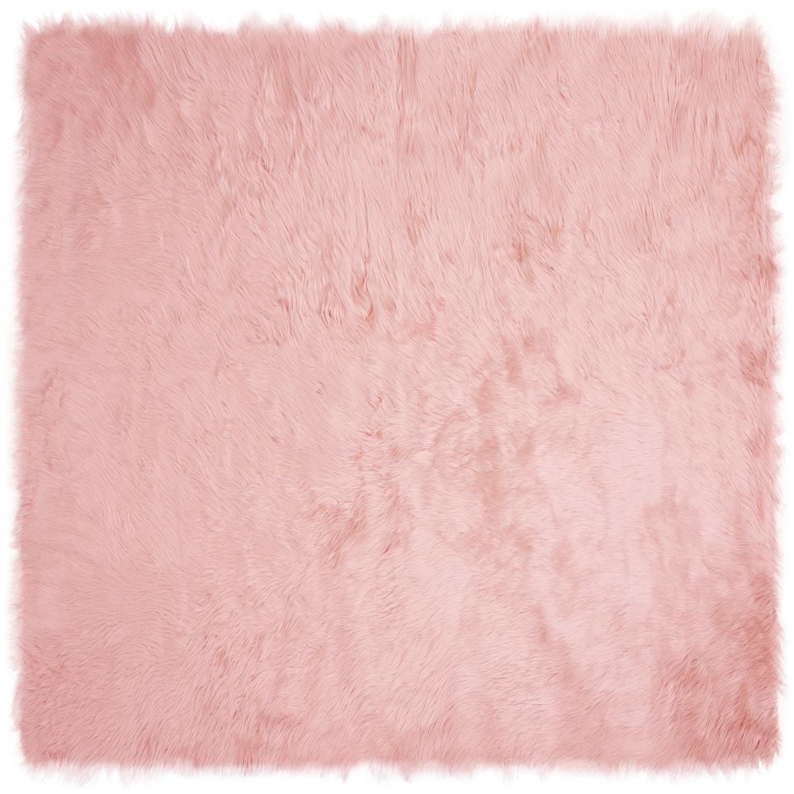 Tappeto in finta TAFALLA Rosa 200 x 200 cm Poliestere