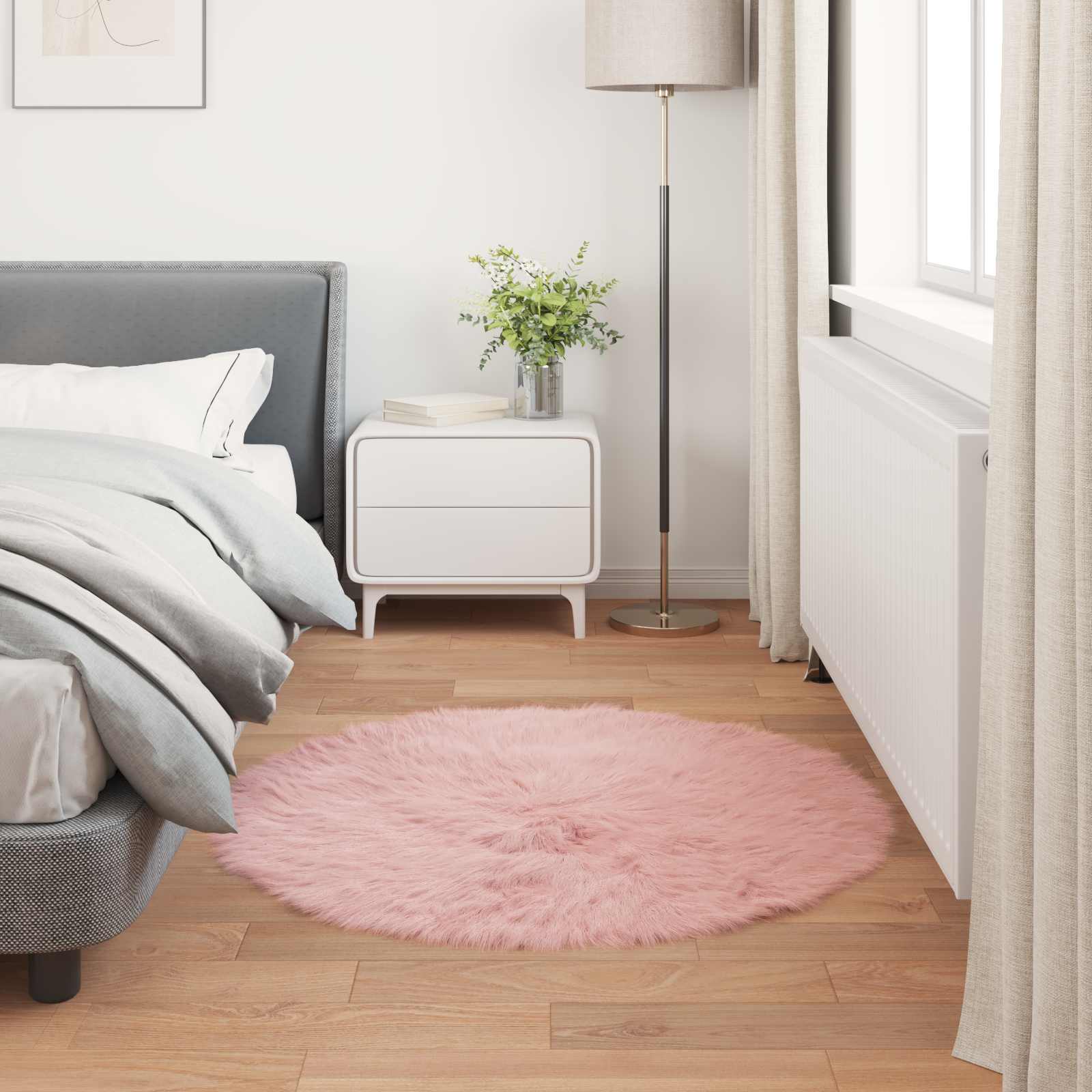Tappeto in finta TAFALLA Rosa Ø 80 cm Poliestere