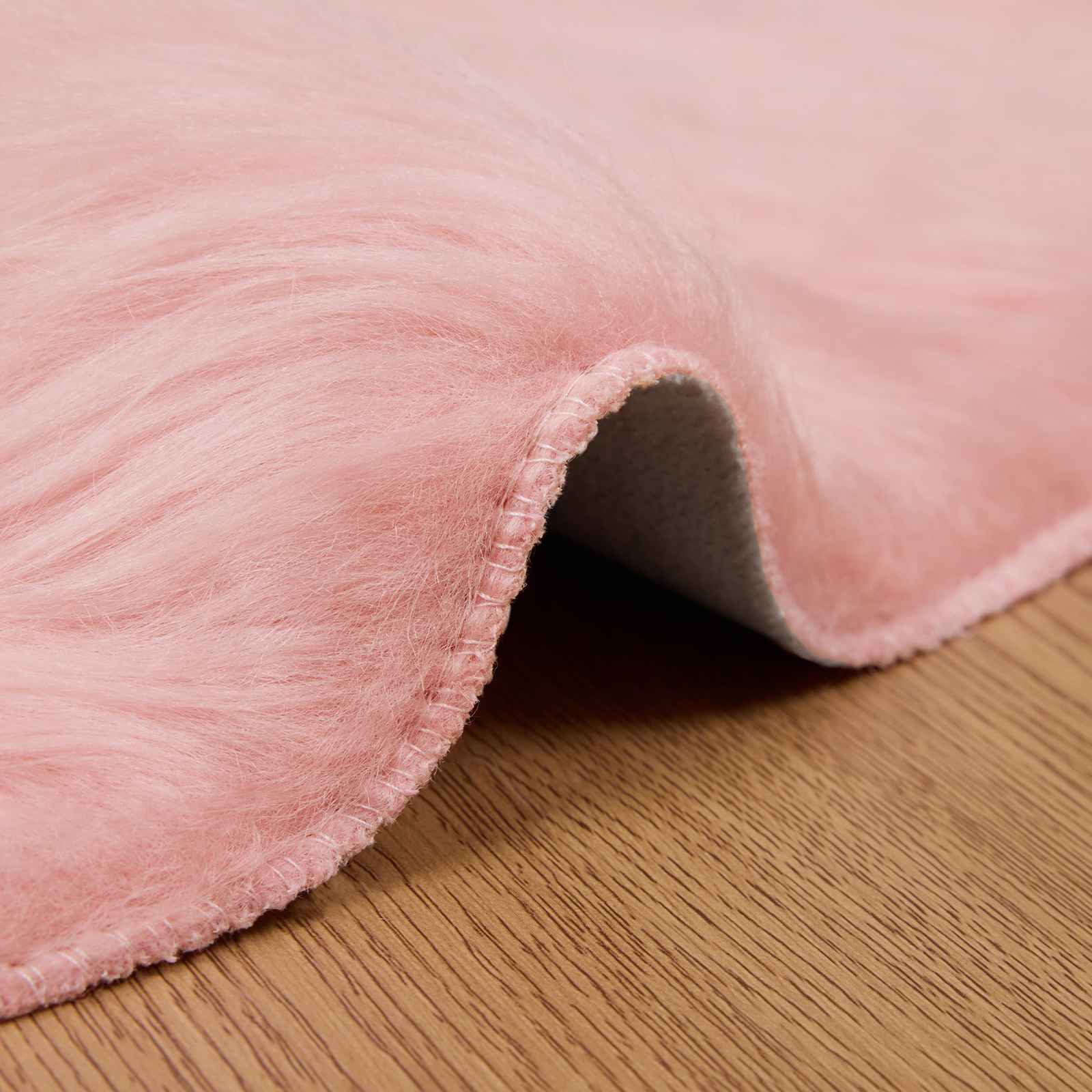 Tappeto in finta TAFALLA Rosa Ø 200 cm Poliestere