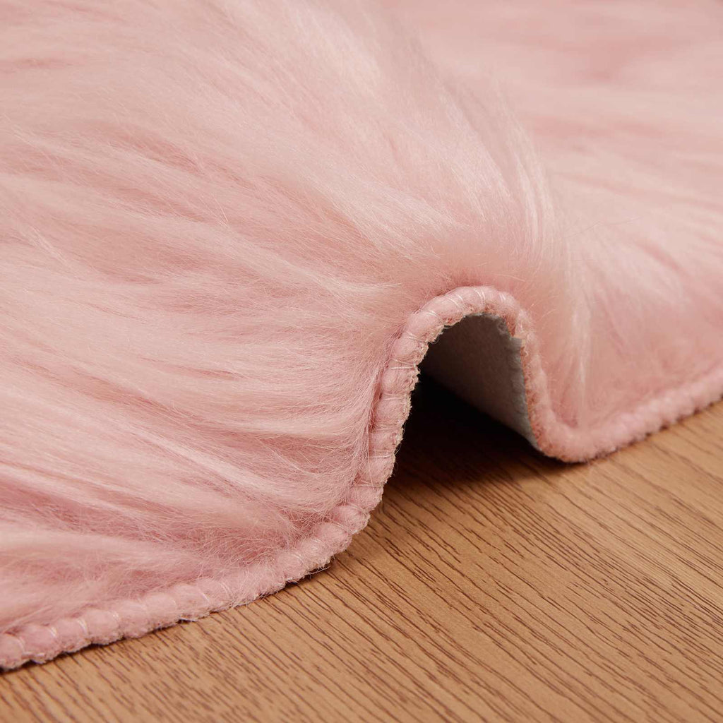 Tappeto in finta TAFALLA Rosa 50 x 80 cm Poliestere