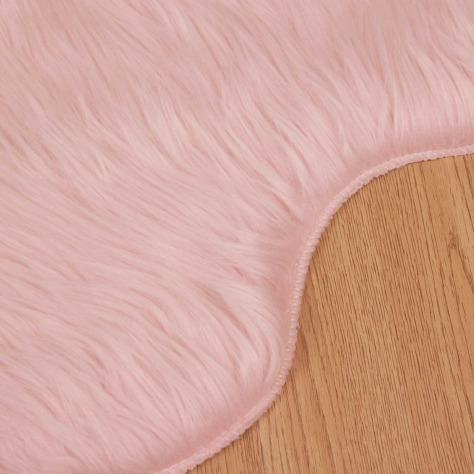 Tappeto in finta TAFALLA Rosa 60 x 90 cm Poliestere