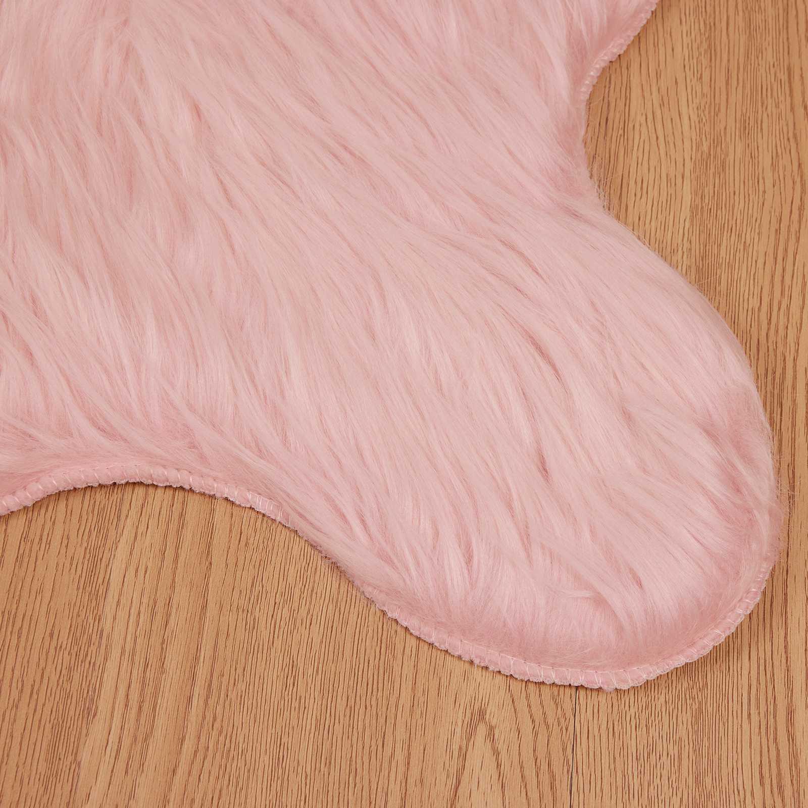 Tappeto in finta TAFALLA Rosa 60 x 90 cm Poliestere