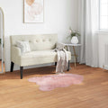 Tappeto in finta TAFALLA Rosa 60 x 90 cm Poliestere