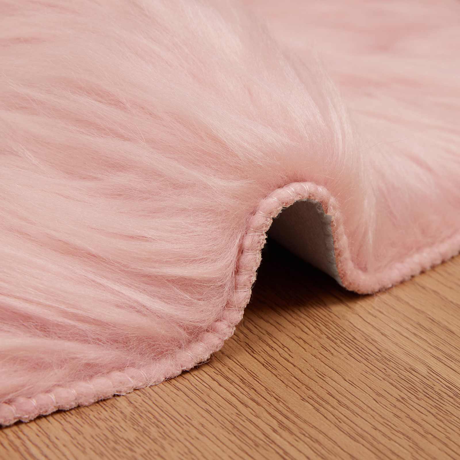 Tappeto in finta TAFALLA Rosa 80 x 120 cm Poliestere