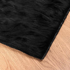 Tappeto in finta TAFALLA Nero 60 x 110 cm Poliestere