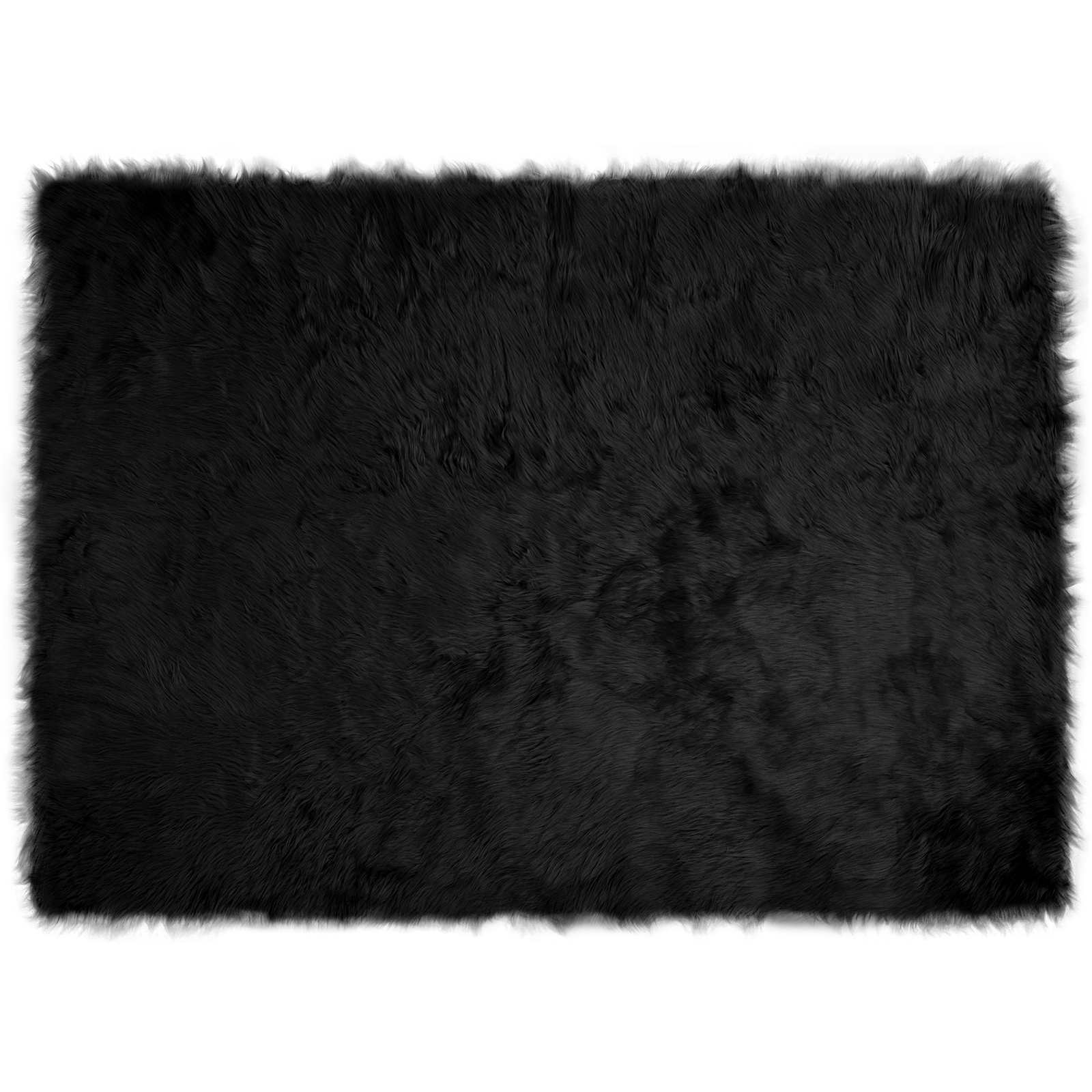 Tappeto in finta TAFALLA Nero 120 x 170 cm Poliestere