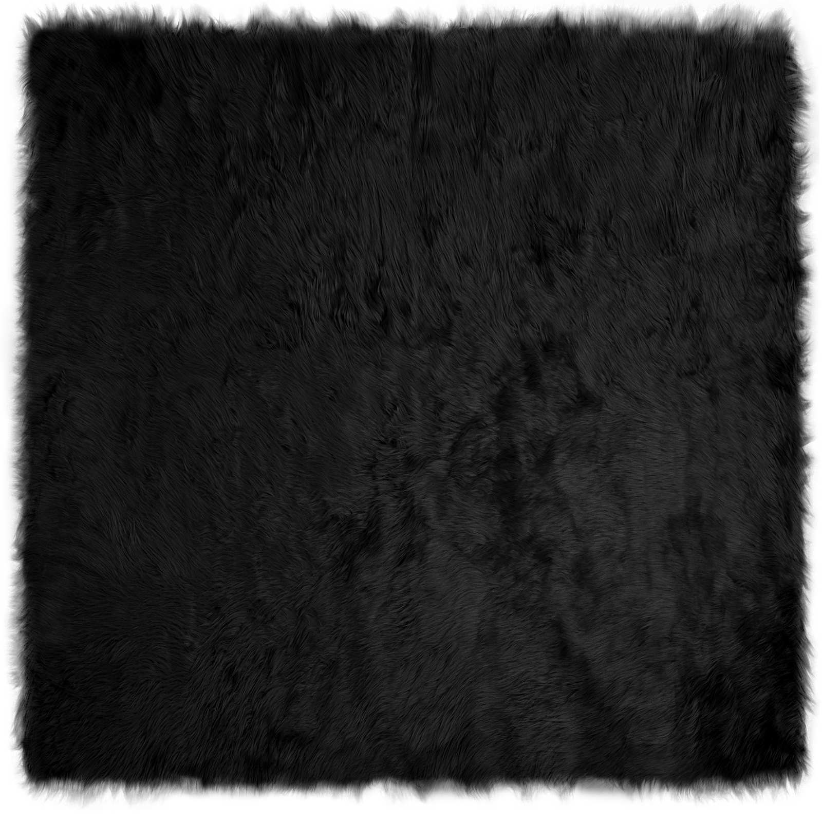 Tappeto in finta TAFALLA Nero 240 x 240 cm Poliestere