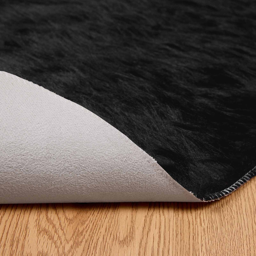 Tappeto in finta TAFALLA Nero Ø 160 cm Poliestere