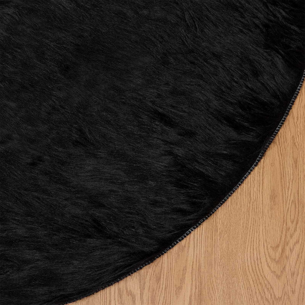 Tappeto in finta TAFALLA Nero Ø 160 cm Poliestere