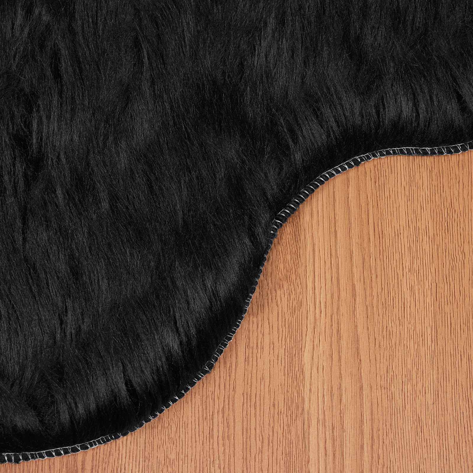 Tappeto in finta TAFALLA Nero 50 x 80 cm Poliestere