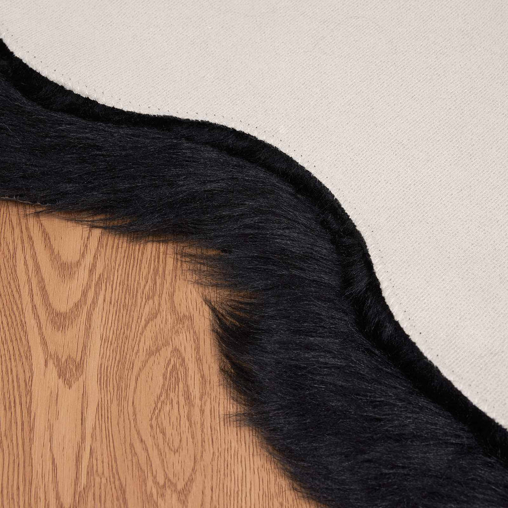 Tappeto in finta TAFALLA Nero 50 x 80 cm Poliestere