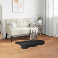 Tappeto in finta TAFALLA Nero 80 x 120 cm Poliestere