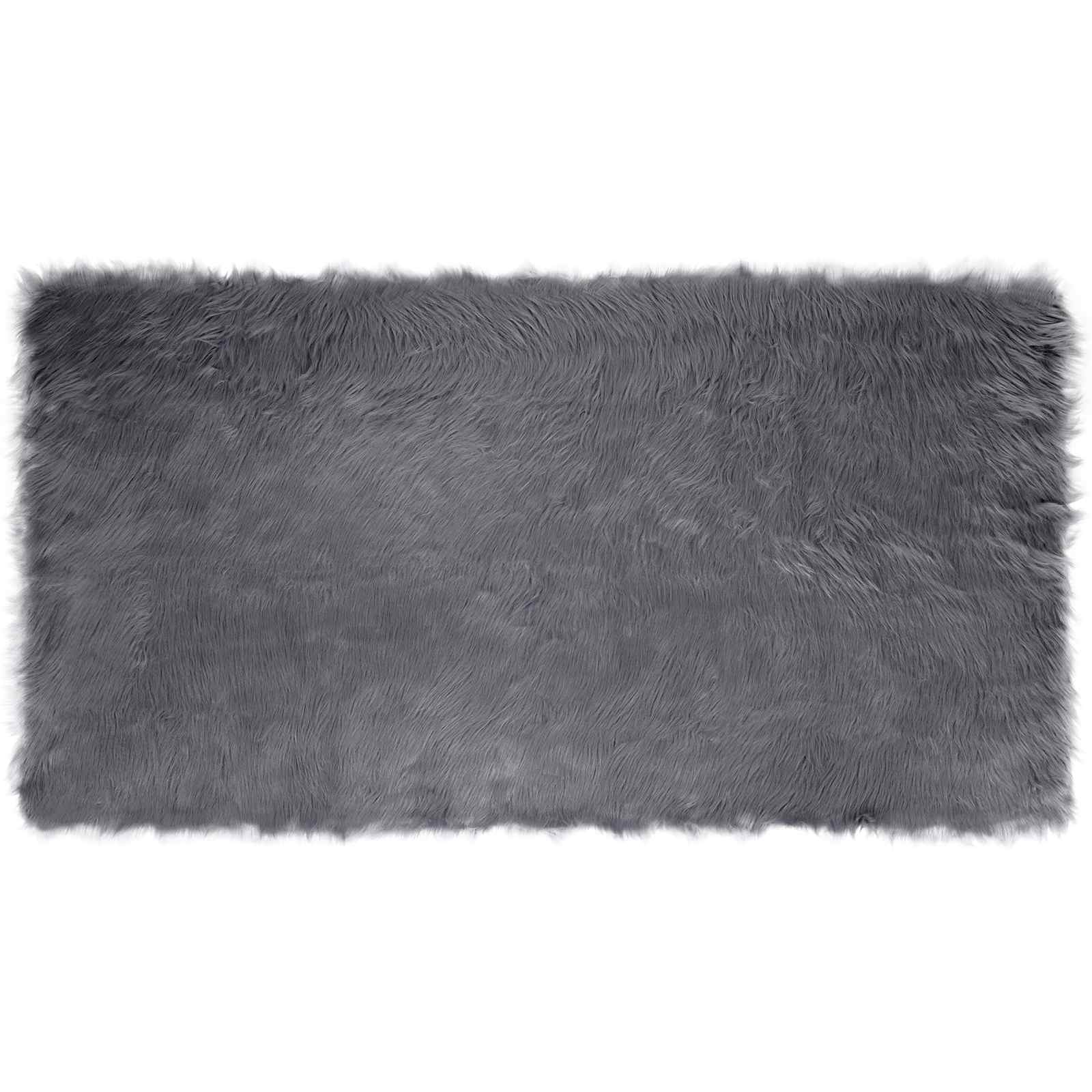 Tappeto in finta TAFALLA Antracite 80 x 150 cm Poliestere