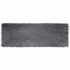 Tappeto in finta TAFALLA Antracite 80 x 250 cm Poliestere