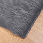 Tappeto in finta TAFALLA Antracite 100 x 200 cm Poliestere