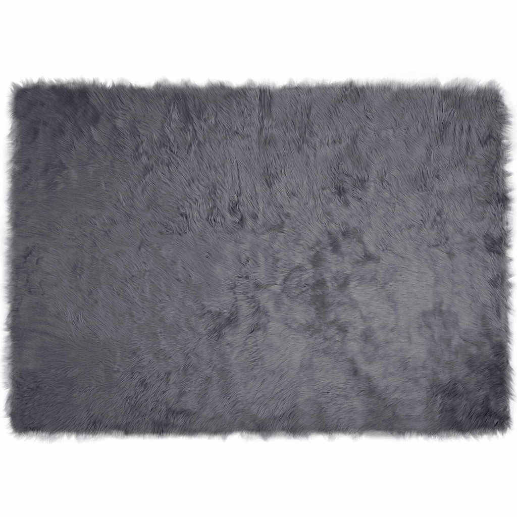 Tappeto in finta TAFALLA Antracite 160 x 230 cm Poliestere