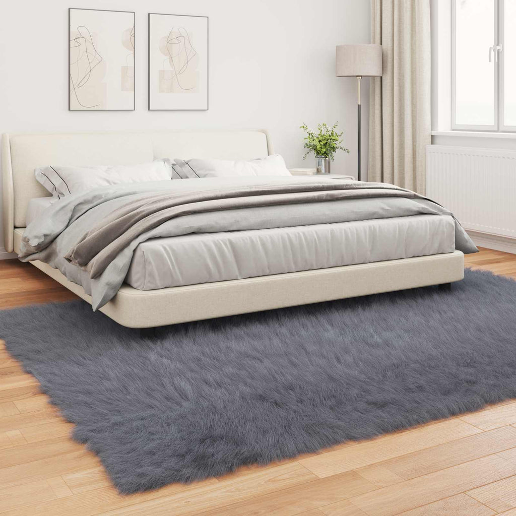Tappeto in finta TAFALLA Antracite 240 x 340 cm Poliestere