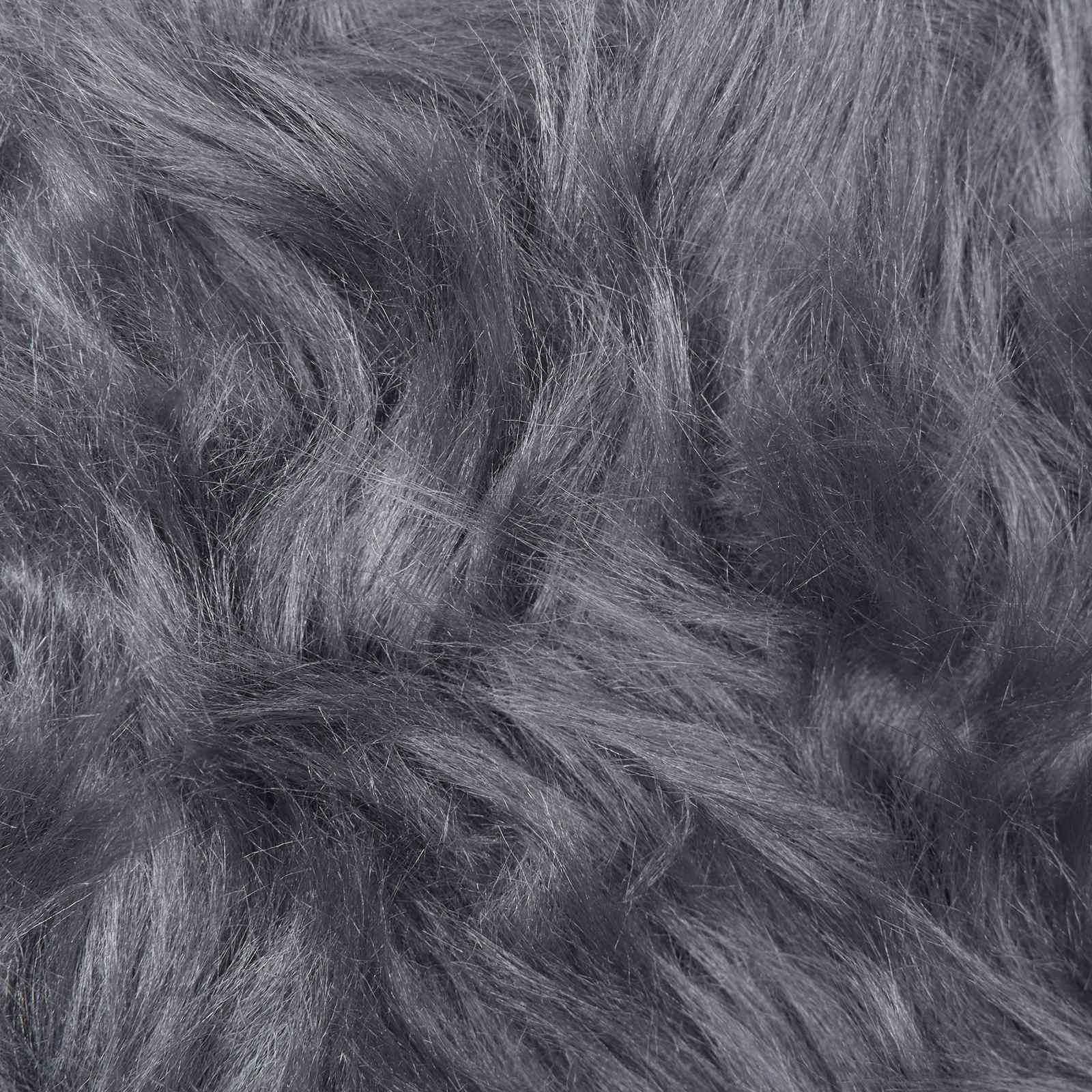 Tappeto in finta TAFALLA Antracite 160 x 160 cm Poliestere