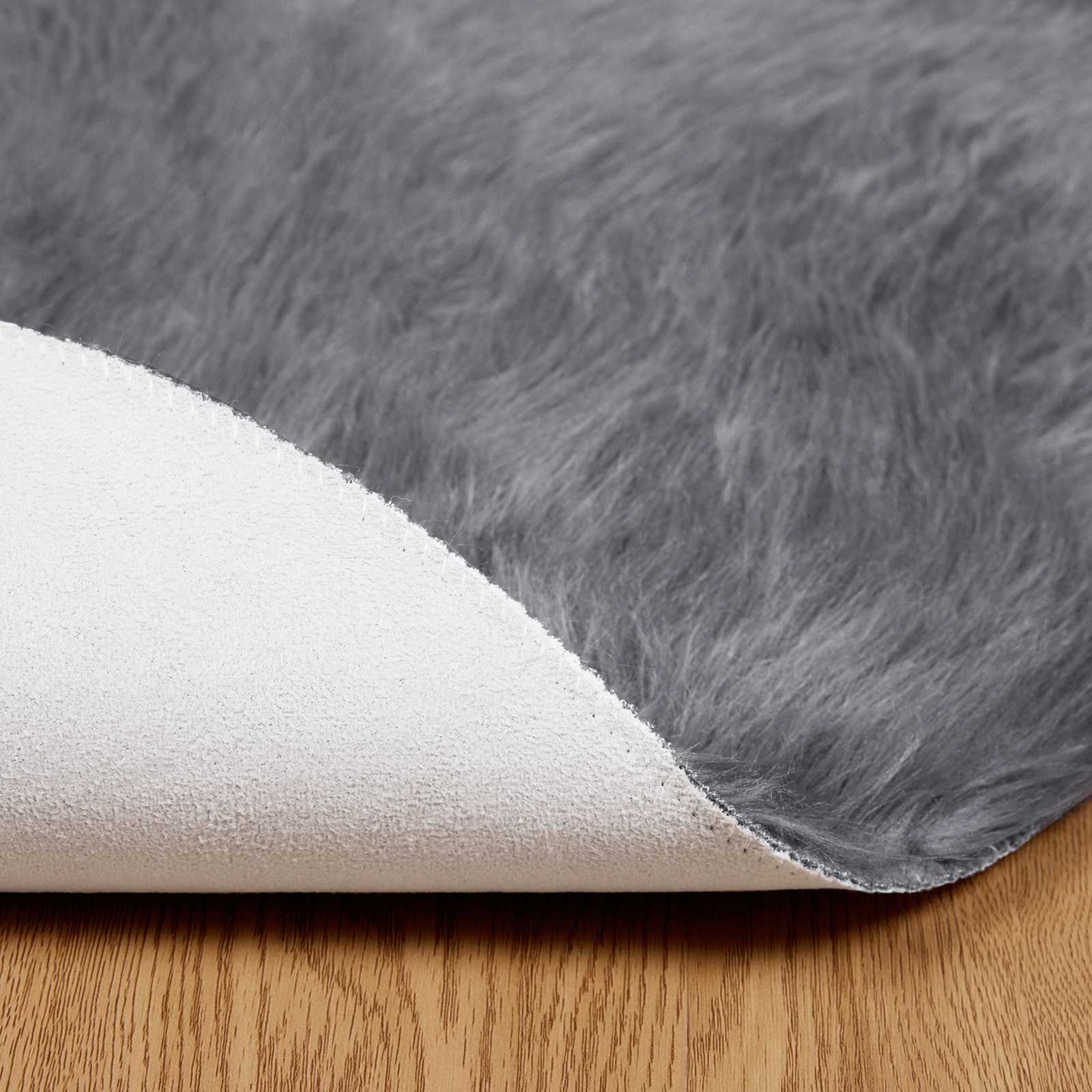 Tappeto in finta TAFALLA Antracite Ø 80 cm Poliestere